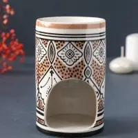 Аромалампа для эфирных масел &laquo;Узоры&raquo;, керамика, 7.2&times;7.2&times;11.6 см