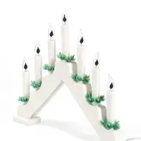 Светодиодная фигура &laquo;Рождественская горка&raquo; 39.5&times;33&times;5 см, дерево, 220 В, эффект пламени