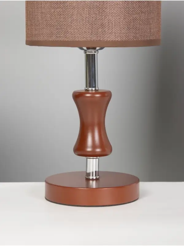 Лампа настольная RISALUX ЭКО &laquo;Кло&raquo; 1&times;40 Вт Е27 кофе/хром 16&times;16&times;38 см