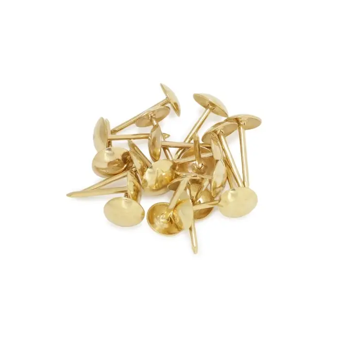 Гвозди ТУНДРА, декоративные, обивочные, 8×15 мм, золото, фасовка 50 шт.