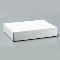 Коробка сборная, без печати, крышка - дно &laquo;белая&raquo; без окна 30.5&times;24&times;6.1 см
