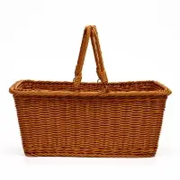 Корзина пластик 40 х 31 х 17 см, ручка17 см коричневый