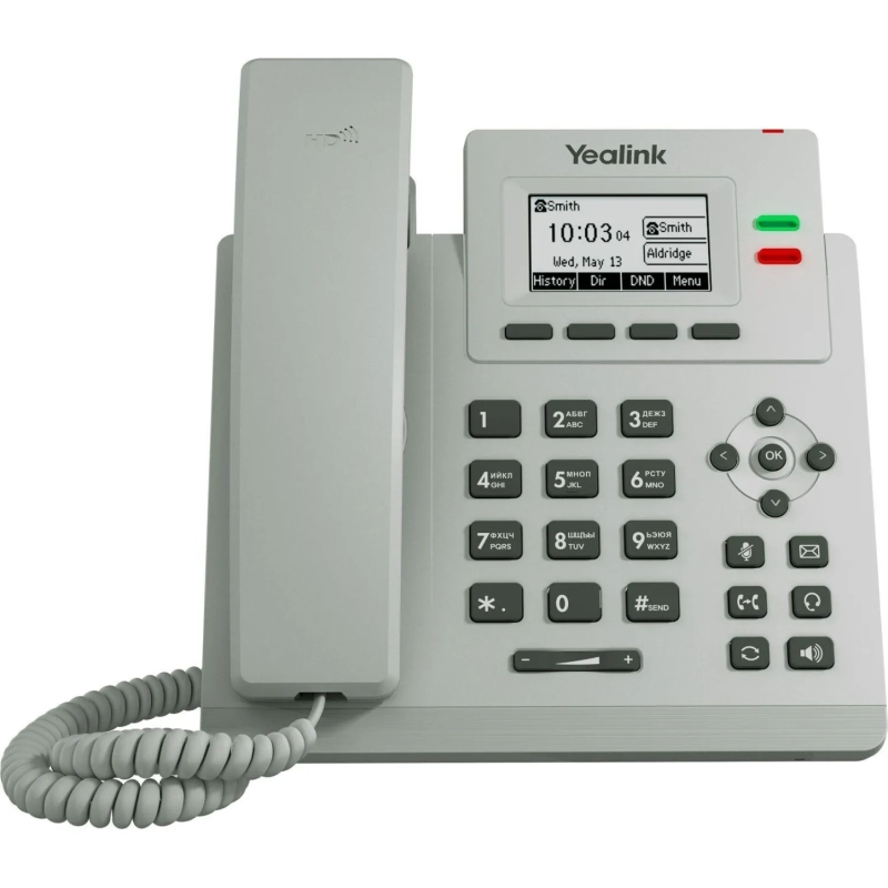 IP-телефон Yealink SIP-T31P Light Gray, цвет светло-серый, 2 аккаунта, PoE