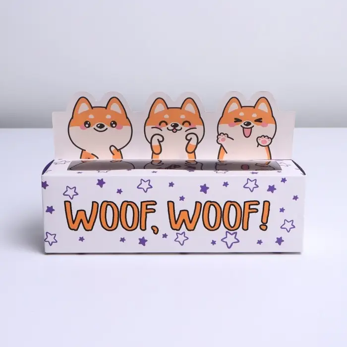 Коробка для макарун кондитерская, упаковка, «WOOF», 18 х 5,5 х 5,5 см Коробка для макарун кондитерская, упаковка, «WOOF», 18 х 5,5 х 5,5 см
