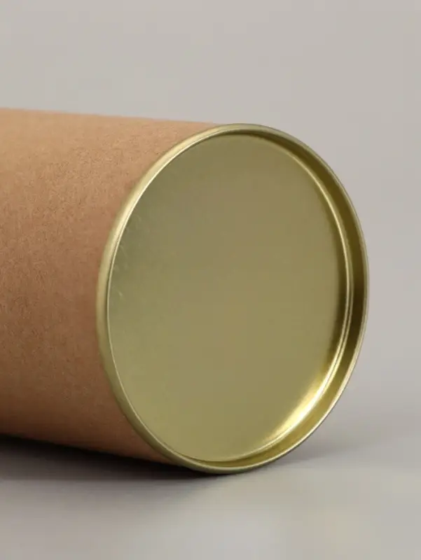 Тубус 63&times;100 мм (80 мм внутр. высота), картон, металлическая крышка