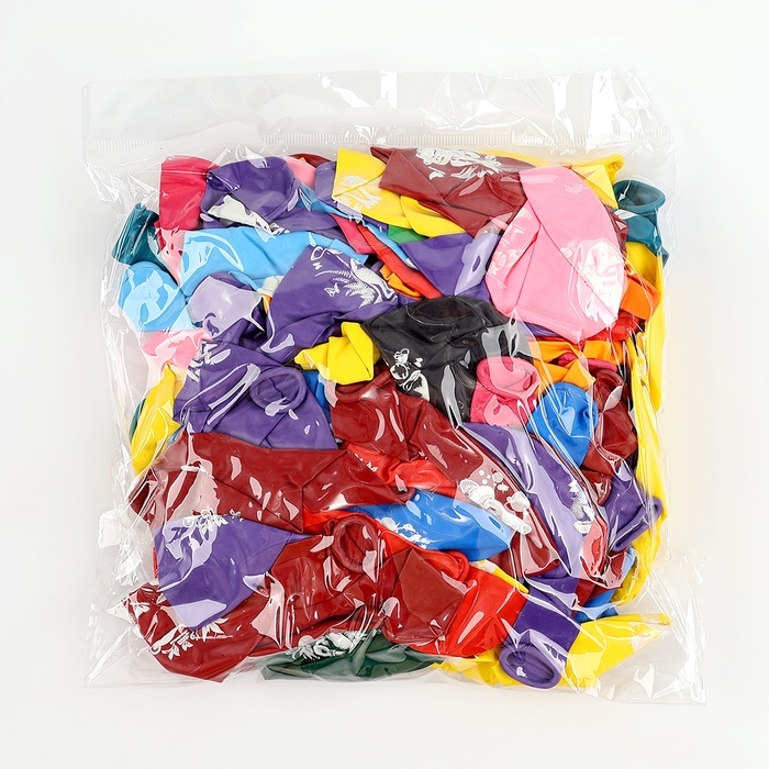 Воздушный шар латексный 12 Воздушный шар латексный 12" «Веселый зоопарк», набор 100 шт.