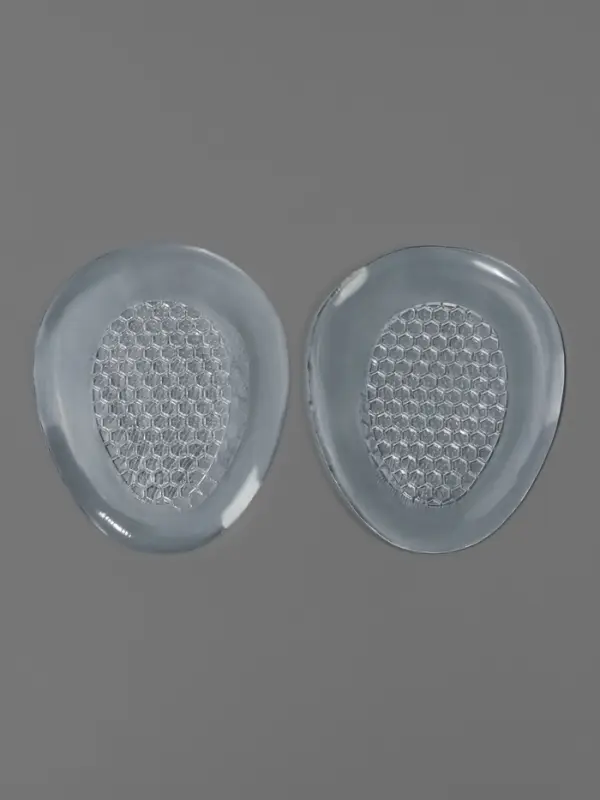 Полустельки для обуви, с протектором, силиконовые, 8.5&times;6.7 см, пара, прозрачные