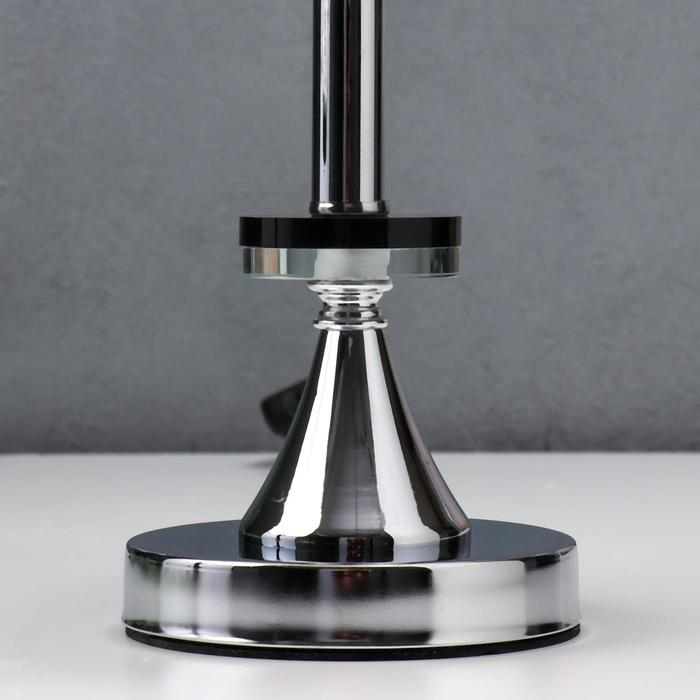 Лампа настольная "Севилья" 1х40Вт Е27 хром 21х21х38 см RISALUX