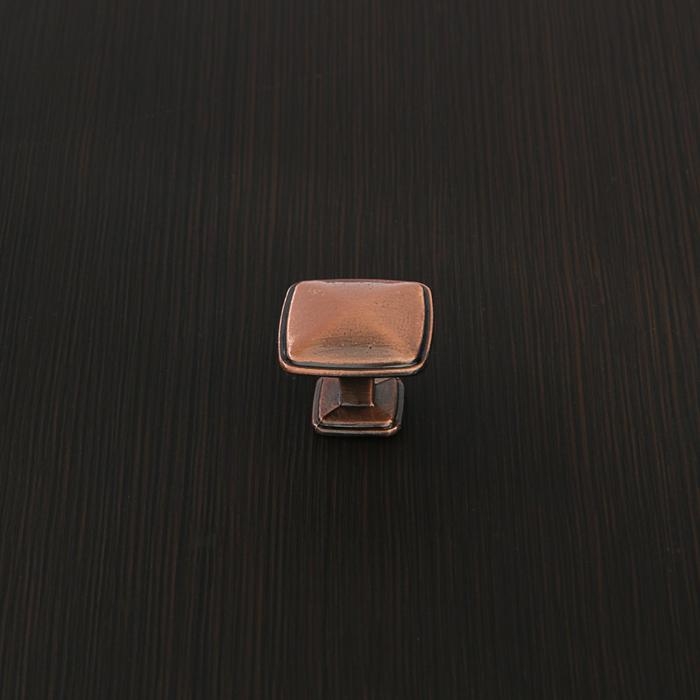 Ручка кнопка ТУНДРА РК112AC (MK112AC), медь, 8 шт