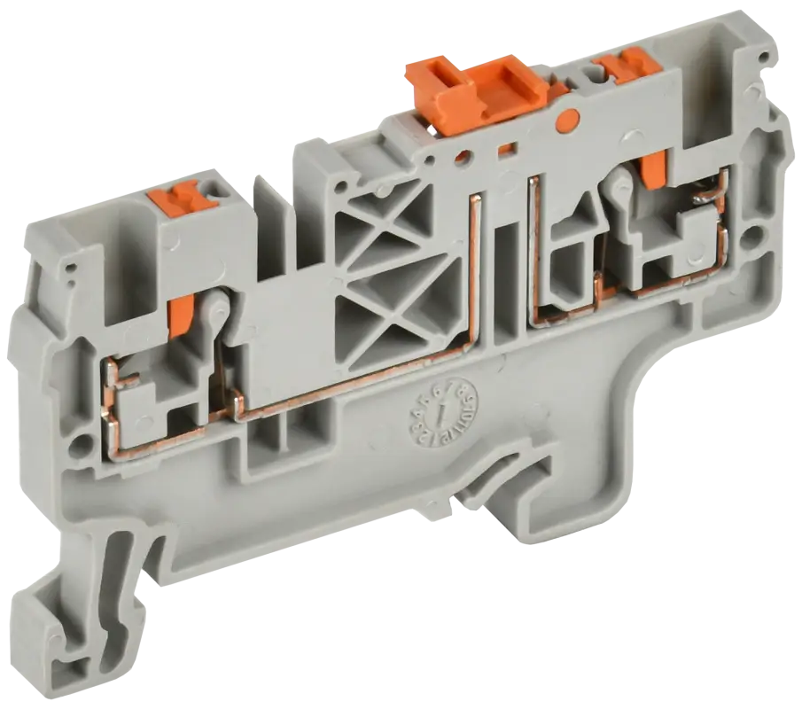 ARMAFIX Клемма пружинная Push-in CP-DT измерительная с ножевым размыкателем 2,5мм2 серая IEK