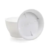 Горшок для цветов с поддоном 0,5 л d12,5см h7 см "Фиалочка" белый Горшок для цветов с поддоном 0,5 л d12,5см h7 см "Фиалочка" белый