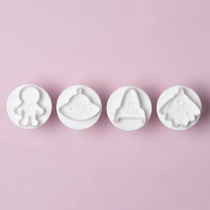 Плунжеры кондитерские Доляна «НЛО», набор 4 шт., пластик, белые