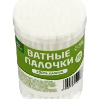 Ватные палочки в пластиковом контейнере &laquo;Мой выбор&raquo;, 100% хлопок, 100 шт.