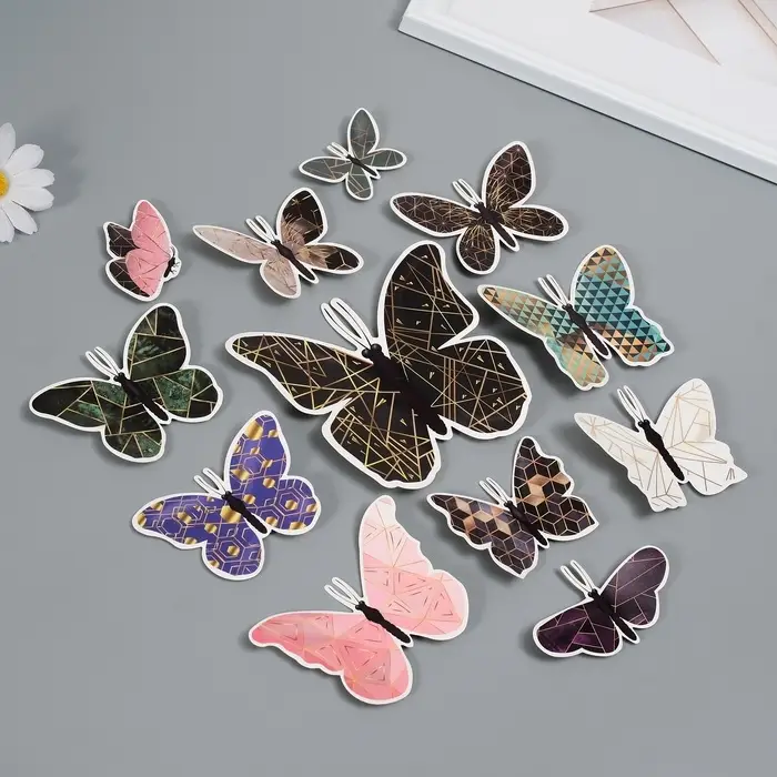 Набор магнитов на холодильник «Геометрия с золотом», 12 шт., картон, h=4-10 см Набор магнитов на холодильник «Геометрия с золотом», 12 шт., картон, h=4-10 см