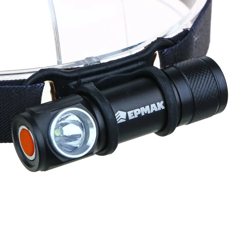 Фонарь налобный тм ЕРМАК, 1 LED, 1200мАч, 4 режима, пластик, металл, 80х24х25 мм