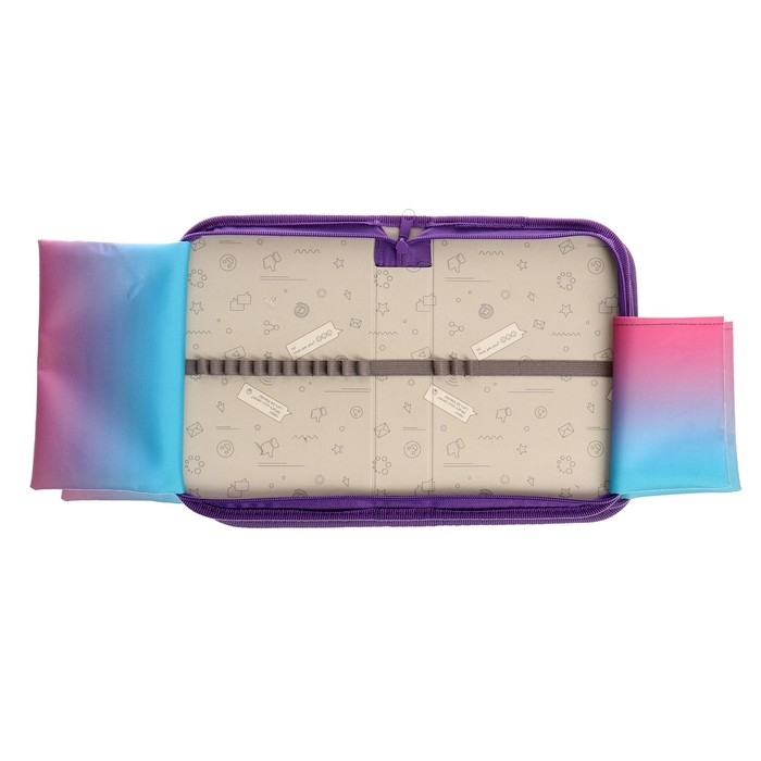 Пенал 1 секция 140 х 210 х 40 мм, откидной карман и косметичка, тканевый, Calligrata TOP Content Пенал 1 секция 140 х 210 х 40 мм, откидной карман и косметичка, тканевый, Calligrata TOP Content "Корги"