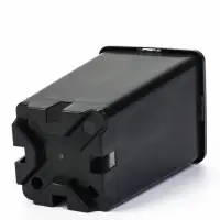 Горшок для рассады, 2 л, 12&times;12&times;17 см, пластик, чёрный