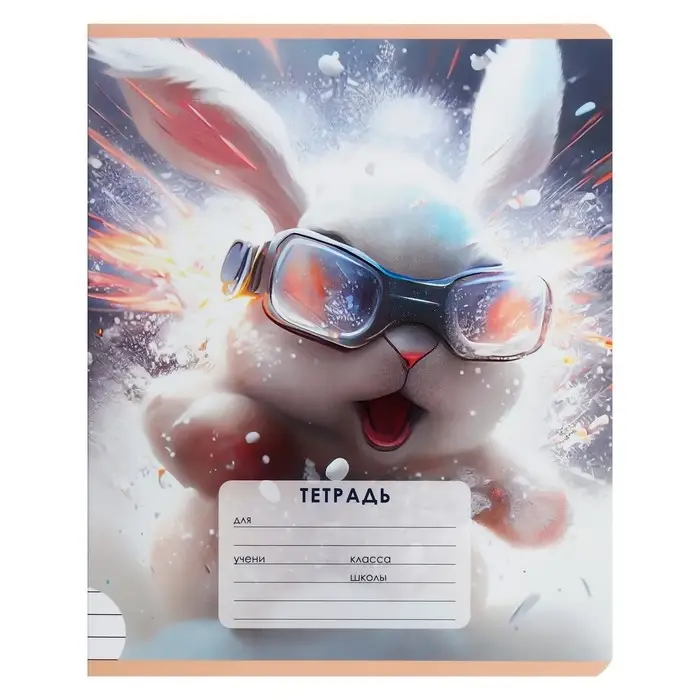 Тетрадь 12 листов в линию Calligrata &laquo;Пушистые друзья&raquo;, обложка мелованный картон, блок офсет, белизна 95%, МИКС