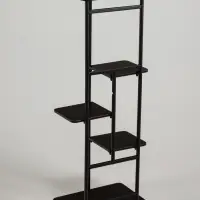 Подставка для цветов Greengo, 5 полок, 36&times;23&times;94 см, напольная, каркас металл, полки МДФ, чёрная
