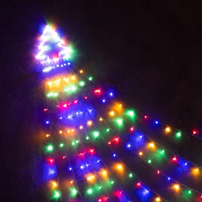 Светодиодная фигура «Ёлка» 3.5 м, пластик, 9 нитей, 220 В, свечение мульти Светодиодная фигура «Ёлка» 3.5 м, пластик, 9 нитей, 220 В, свечение мульти