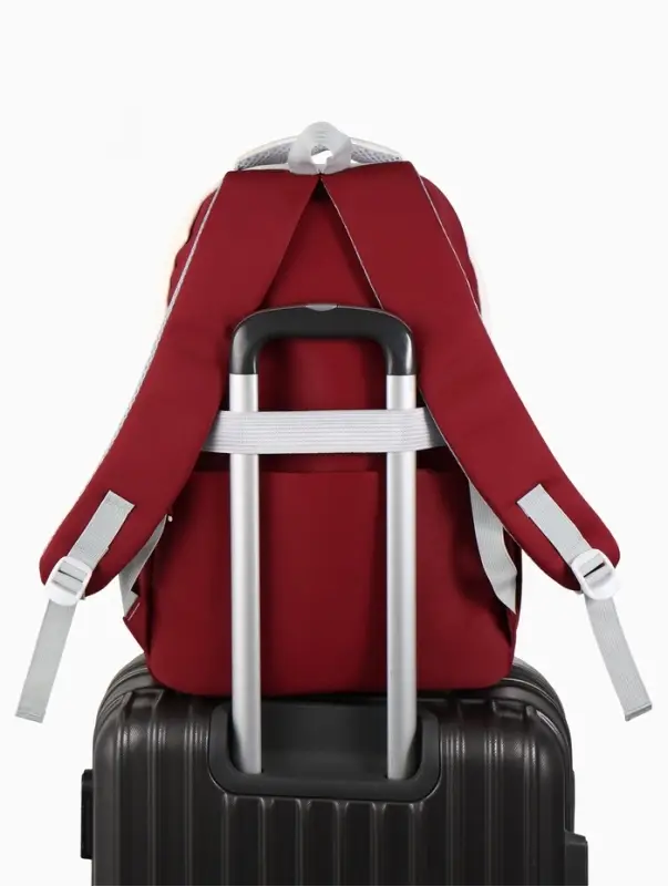 Рюкзак школьный, с кошельком, 4 кармана, 33&times;14&times;43 см, бордовый