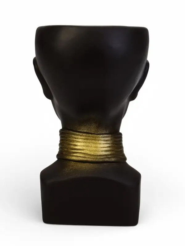 Декоративное кашпо для цветов &laquo;Негритянка&raquo;, 1.3 л, 14&times;20&times;12 см, керамическое, чёрное