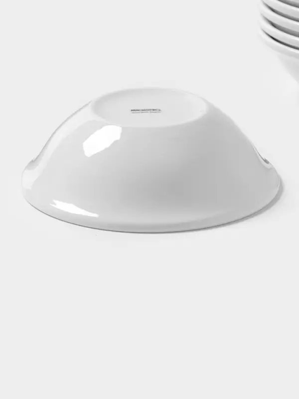 Тарелки глубокие Magistro Basic bistro, 450 мл, d=15.5 см, набор 6 шт., фарфор, белые