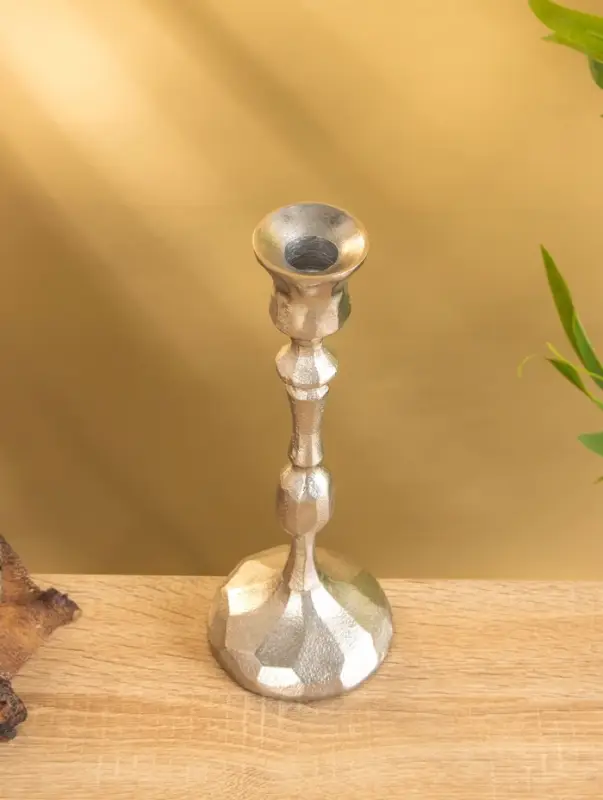 Подсвечник  Подсвечник "Грани" алюминий 25 см, цв. серебро