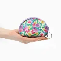 Кошелёк-монетница на молнии, 11.5&times;3.5&times;8 см, с цветочным принтом, МИКС