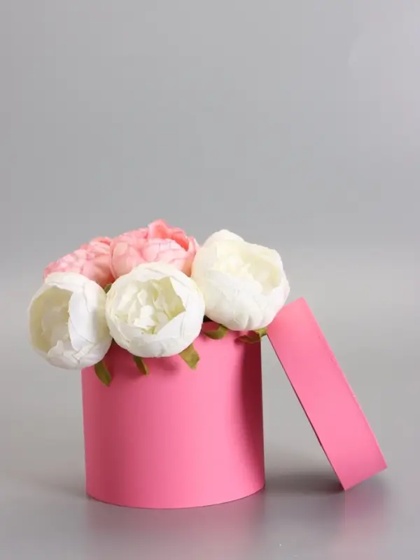 Шляпная коробка розовая, 15 х 15 см