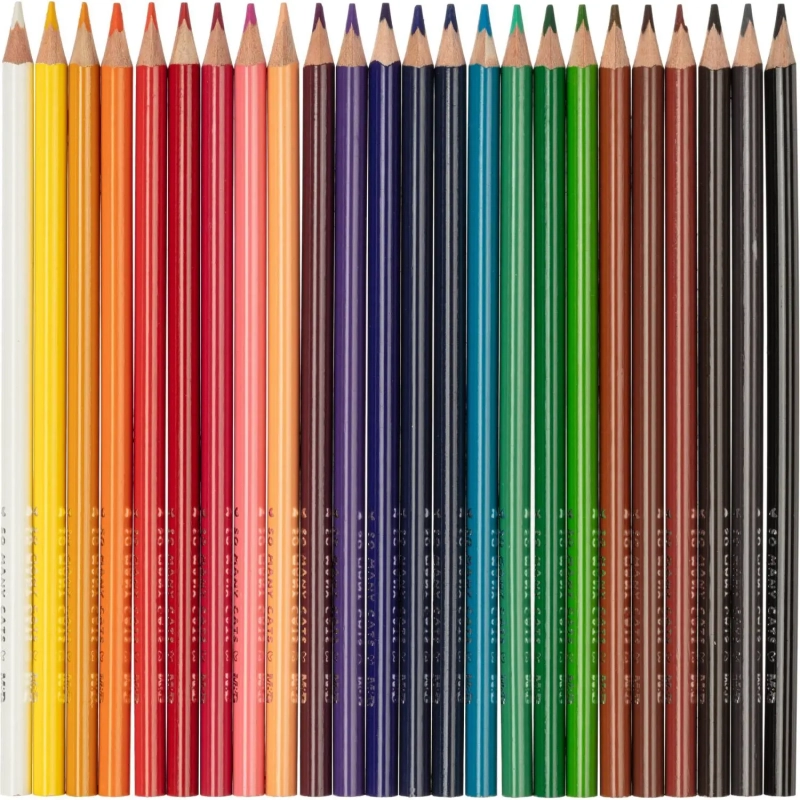 Карандаши цветные So Many Cats деревянные трехгранные, 24 цвета в наборе