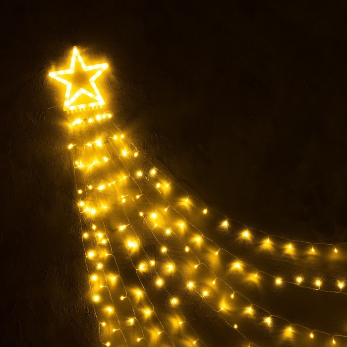 Светодиодная фигура «Комета» 3.5 м, пластик, 9 нитей, 220 В, свечение тёплое белое Светодиодная фигура «Комета» 3.5 м, пластик, 9 нитей, 220 В, свечение тёплое белое