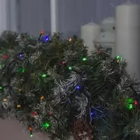 Гирлянда &laquo;Нить&raquo; 20 м, IP44, тёмная нить, 200 LED, свечение мульти, 8 режимов, 220 В