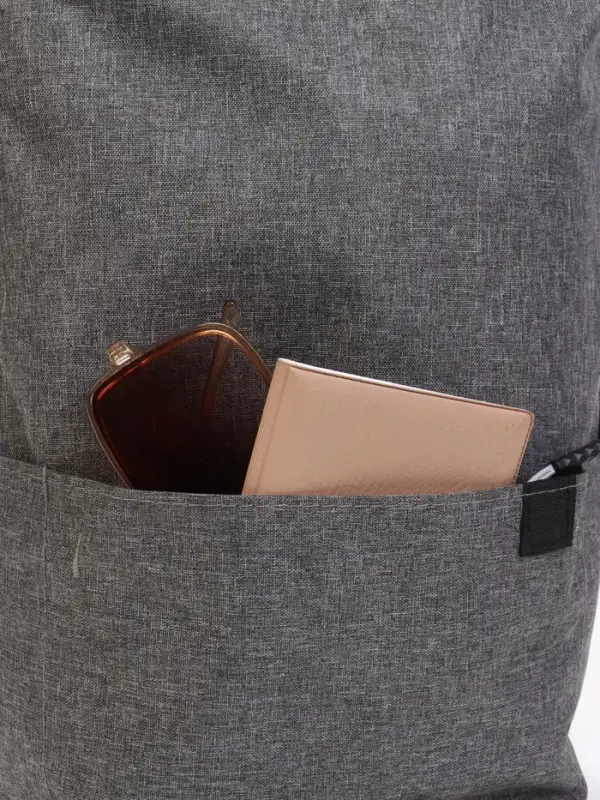 Рюкзак молодёжный на молнии, водонепроницаемый, с карманами, размер 22&times;12&times;35 см, серый