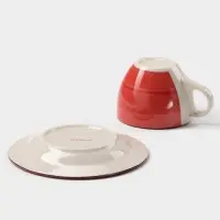 Чайная пара керамическая Доляна «Морской мир», чашка 200 мл, блюдце d=14,5 см, цвет красный Чайная пара керамическая Доляна «Морской мир», чашка 200 мл, блюдце d=14,5 см, цвет красный