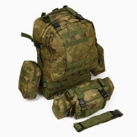 Рюкзак тактический "Storm tactic" мужской, стропы MOLLE, подсумки, 50 л, камуфляж мох