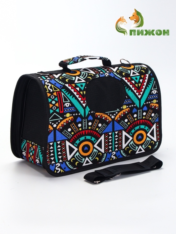 Сумка - переноска для животных  Сумка - переноска для животных "Иллюзия", размер S, 37,5 х 17 х 22 см