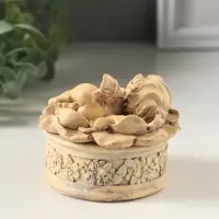 Шкатулка для украшений &laquo;Ангел в цветке&raquo;, 7&times;7 см, слоновая кость