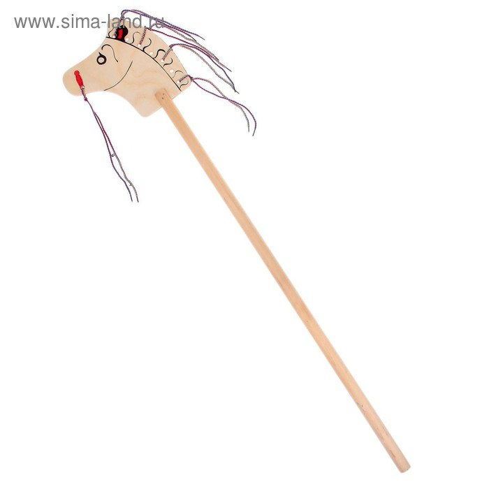 Лошадка-скакалка на палке, с гривой Лошадка-скакалка на палке, с гривой