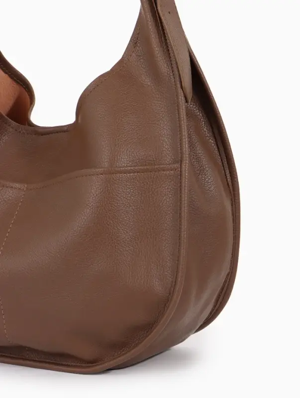 Сумка - мешок женская TEXTURA, на магните, с косметичкой, 34&times;12&times;27 см, коричневая