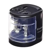 Точилка электрическая Berlingo Power TX, 2 отверстия, с контейнером, чёрная