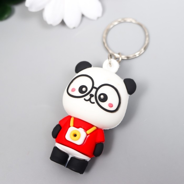 Брелок резина Брелок резина "Панда с фотоаппаратом" МИКС 2,3х3,3х5 см