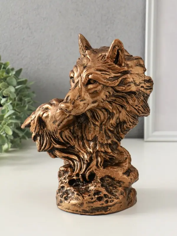 Копилка Копилка "Волки (пара)" 14х26 см, бронза