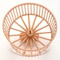 Клетка для грызунов &laquo;Пижон&raquo;, 38&times;27&times;27 см, складная, домик, миска, колесо, бежевая