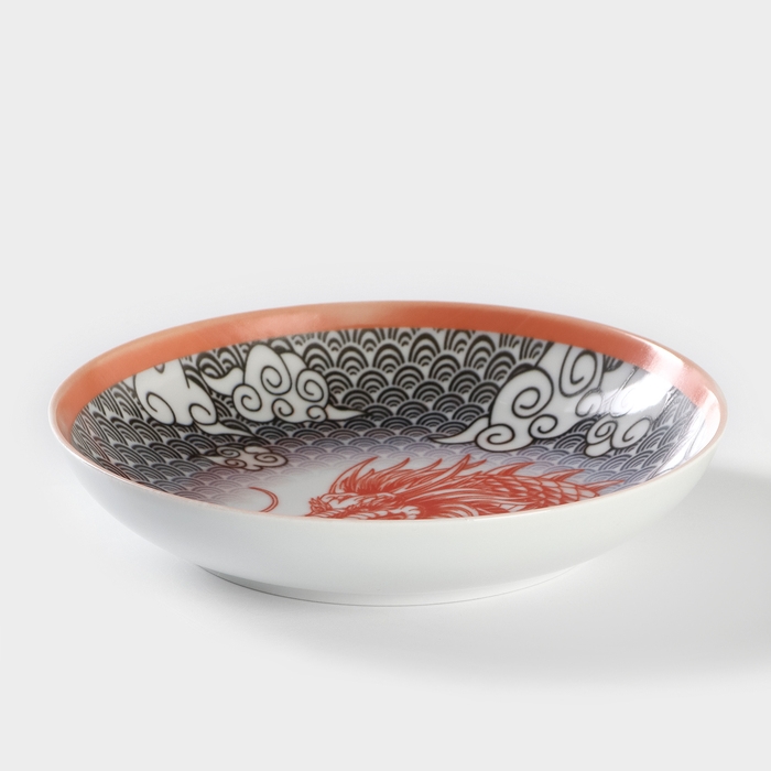 Тарелка фарфоровая «Огненный дракон», 700 мл, d=20,5 см Тарелка фарфоровая «Огненный дракон», 700 мл, d=20,5 см