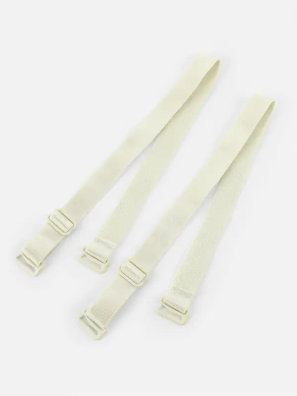 Лямки для бюстгальтера, текстильные, 1.5 см, 37 см, пара, цвет молочный