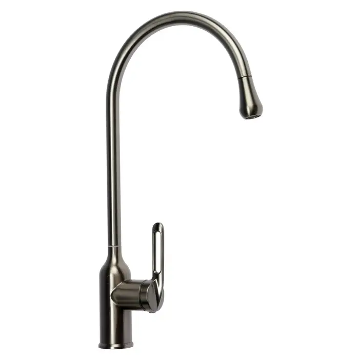 Смеситель для кухни ZEIN Z3742, &laquo;капелька&raquo;, однорычажный, высота излива 26 см, графит