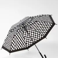 Зонт - трость полуавтоматический &laquo;Клетка&raquo;, 8 спиц, R=47/55 см, d=94 см, МИКС