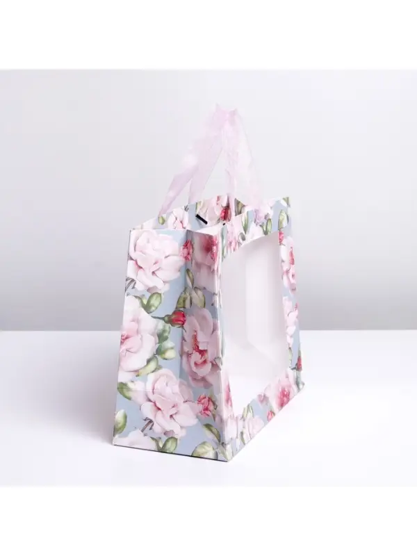 Пакет подарочный крафтовый с пластиковым окном, упаковка, &laquo;Beautiful&raquo;, 24&times;20&times;11 см
