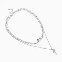 Кулон &laquo;Цепь&raquo;, фламинго, цвет серебро